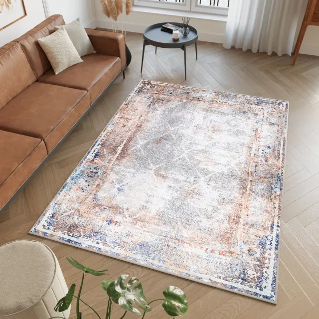 Tapiso Victoria Vloerkleed Laagpolig Antislip Kleurrijk Tapijt Maat- 140x200