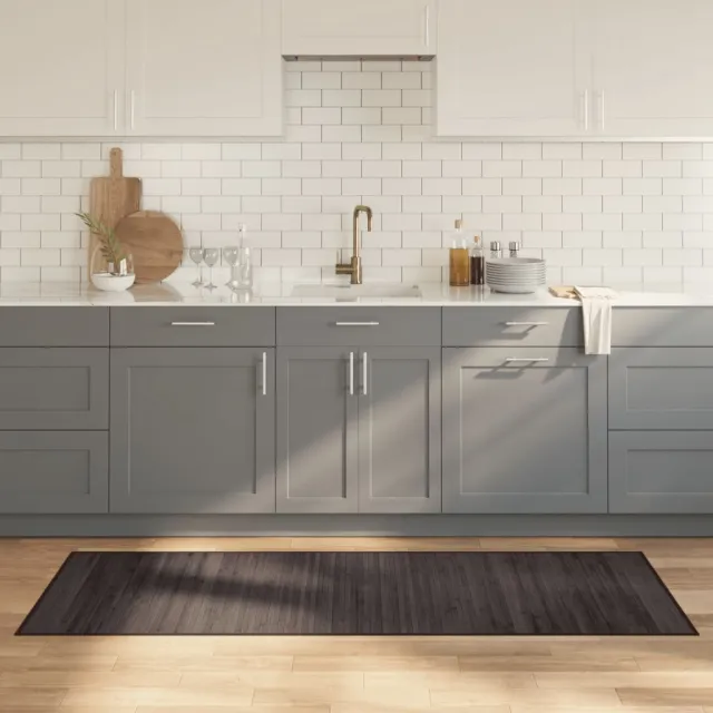 vidaXL Vloerkleed rechthoekig 70x200 cm bamboe donkerbruin bruin, foto 2