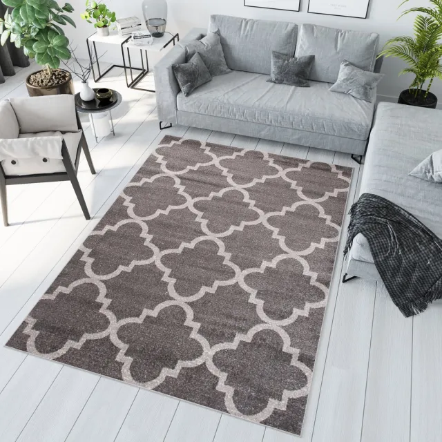 Tapiso Sari Vloerkleed Laagpolig Karpet Tapijt Donker