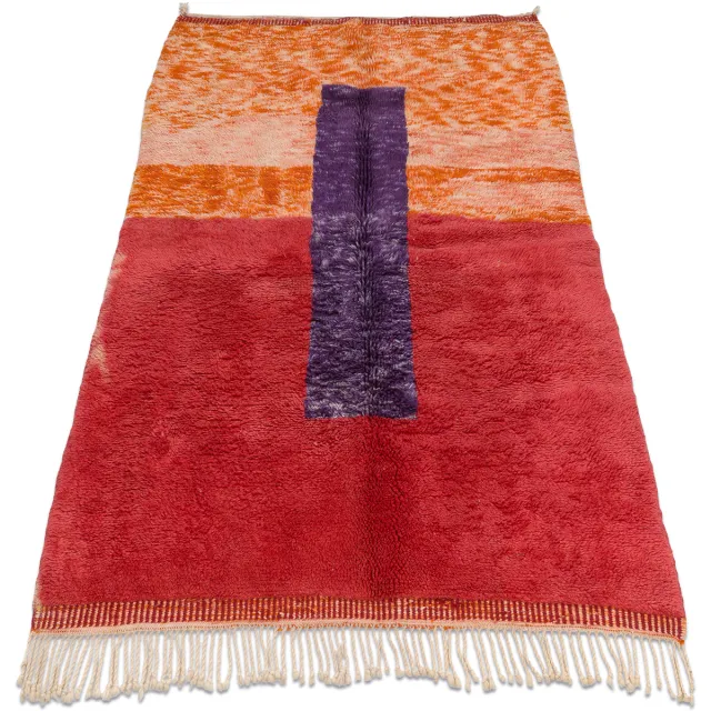RUGSX Kleden Rugsx BERBER tapijt MR4015 Beni Mrirt handgeweven uit Rood