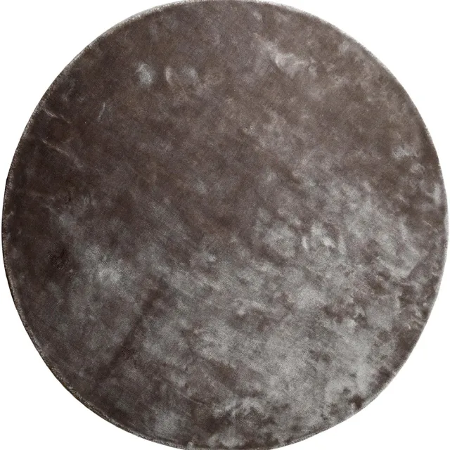 PTMD COLLECTION PTMD Flavia Rond Tapijt - H1 x Ø200 cm - Viscose - Grijs