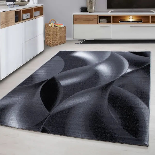 Plus Modern vloerkleed - Plus Zwart 8008 200x290cm Zwart,Meerkleurig