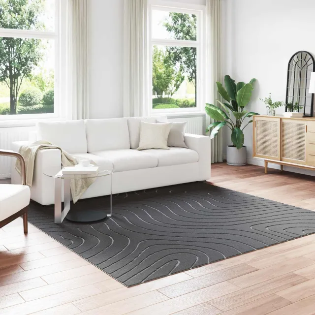 vidaXL Binnen- en buitentapijt PALMERAS Antraciet 240 x 240 cm, foto 2