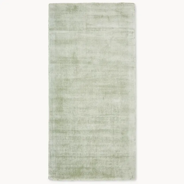 Westwing Collection Handgeweven viscose vloerkleed Jane Lichtgroen