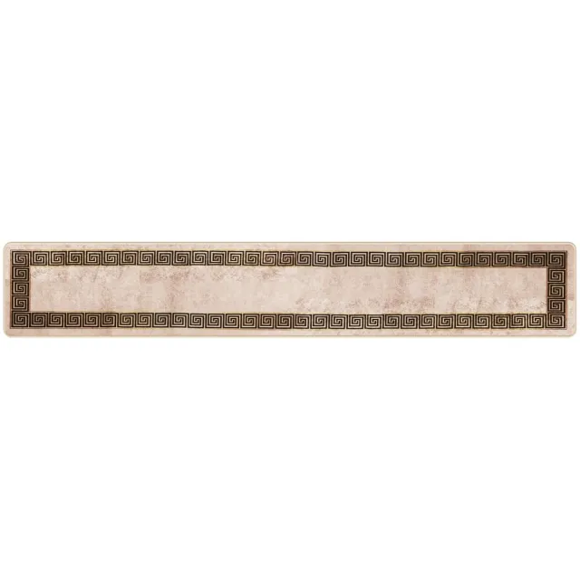 vidaXL Tapijt - Runner - MARSA - Beige - en - Zwart - 50 - x - 300 - cm - Polyester - en - PVC