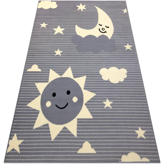 RUGSX Kleden Rugsx Tapijt BCF FLASH Sky 4001 - hemel 140x190 cm Grijs