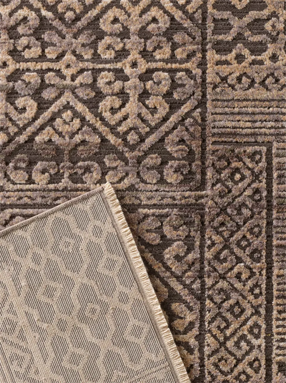 vloerkleed ornament grijs/taupe, foto 3