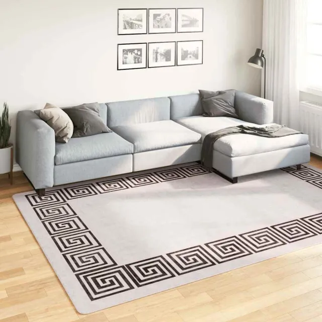 vidaXL Vloerkleed wasbaar 190x300 cm lichtbeige beige, foto 2
