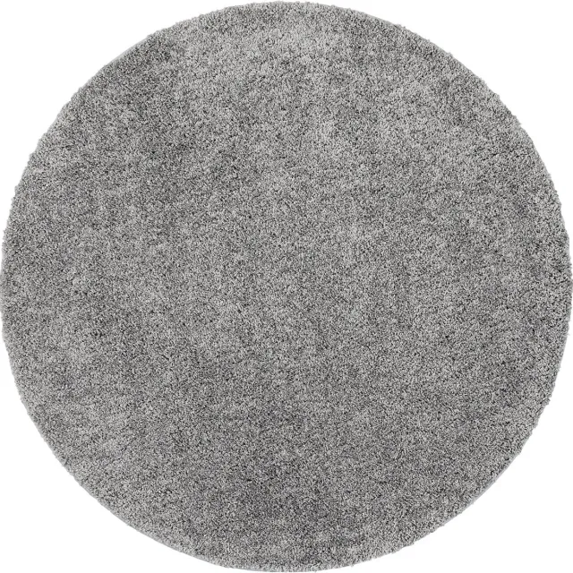 Snapstyle Vloerkleed Luxe Langpolig Milano Rond Grijs