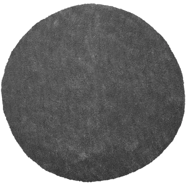 Beliani DEMRE - Shaggy vloerkleed - Donkergrijs - 140 cm - Polyester