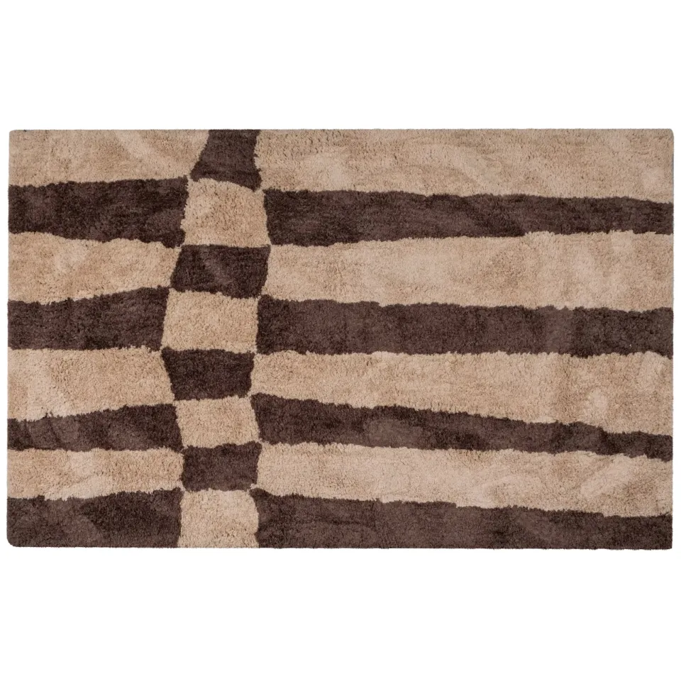 WOOOD Fafa vloerkleed beige bruin