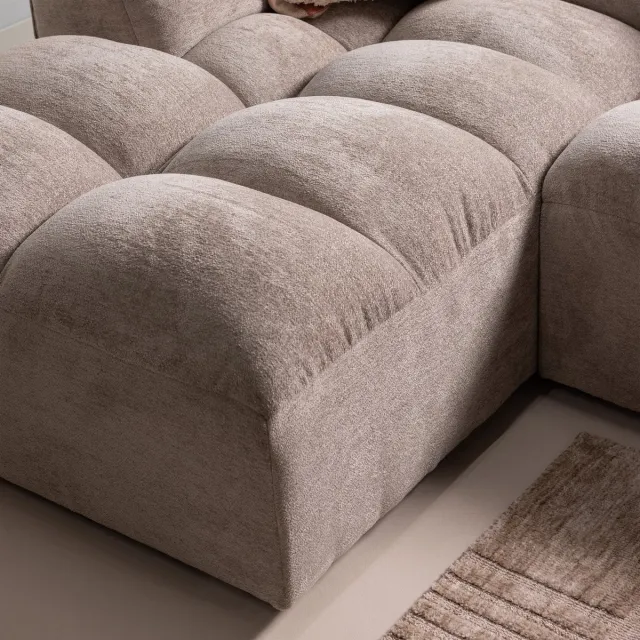 WOOOD Lovi Vloerkleed - Wol - Taupe