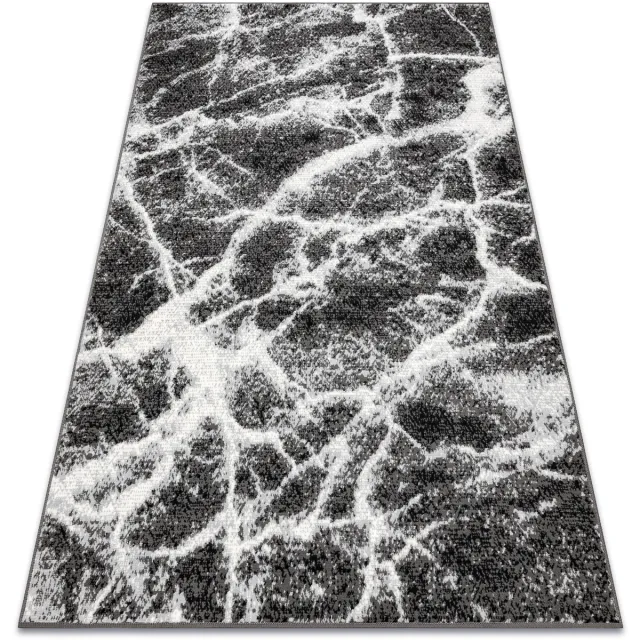RUGSX Kleden Rugsx Tapijt BCF Morad MARMUR marmer - antraciet 80x150 cm Zwart