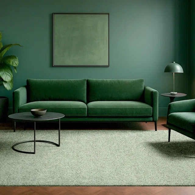 LOLA&MOI Binnen & Buiten Vloerkleed - 200 x 280 cm - Lola&Moi Mist Pearl Moss - Laagpolig Tapijt - Gerecycled PET - Made in Belgium - Circulair groen