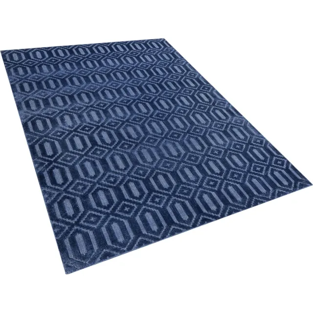 Beliani ADATEPE - Laagpolig vloerkleed - Marineblauw - Viscose