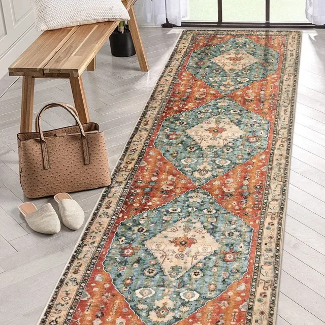 Ibenzoa Luxe Bohemian Tapijt Loper Met Tribale Elementen Voor Stijlvolle Woonruimtes rood