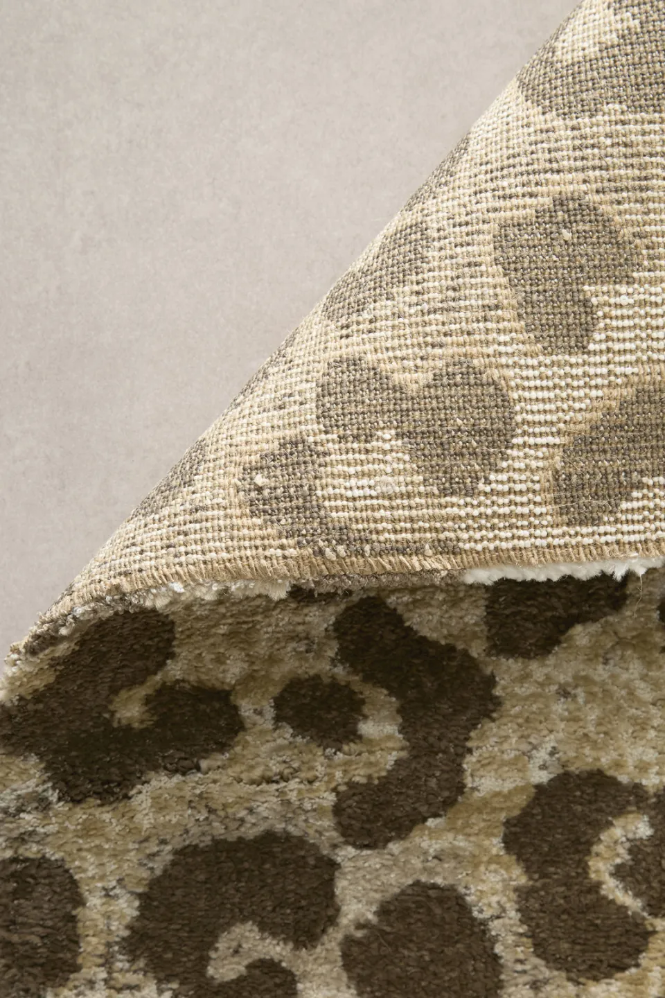 NOUS Living vloerkleed panterprint crème/donkerbruin, foto 3