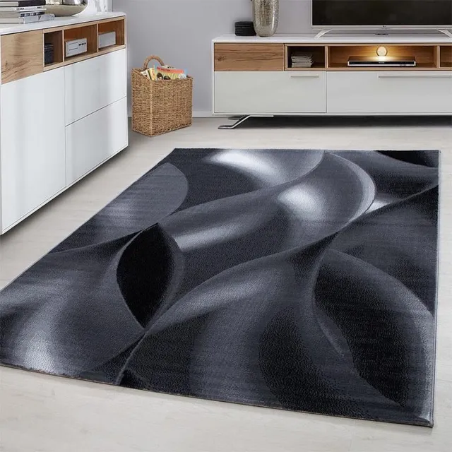 Ayyildiz / Carpetwinkel.nl Vloerkleed - Wavey - Rechthoek - Zwart