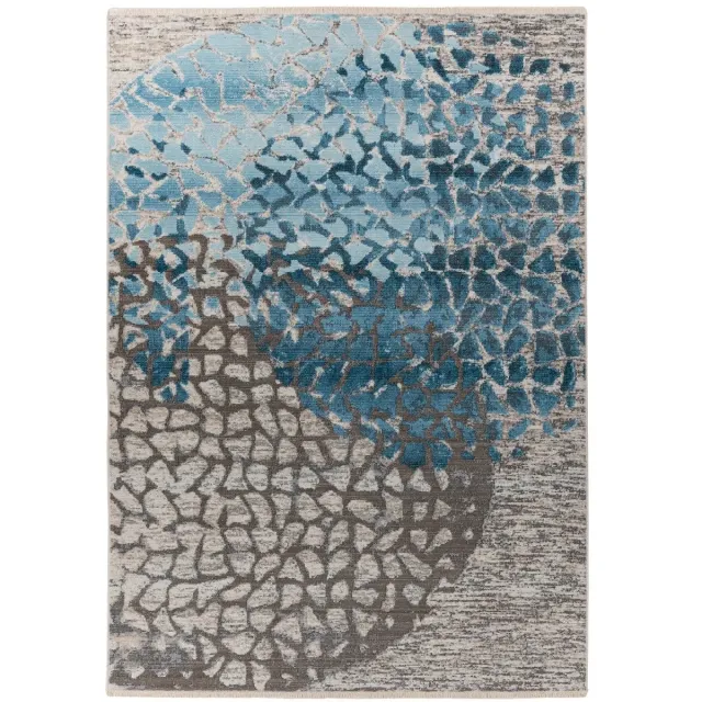 Dutch XXL Laagpolig Vloerkleed | Tapijt | Milan | Abstract | Multi/Blauw Multi / Blauw