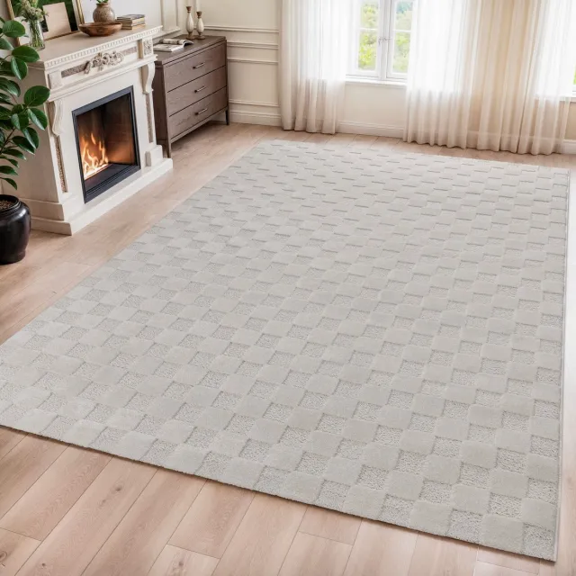 Muratap Vivant Chesterfield - Vloerkleed Laagpolig Effen - Creme