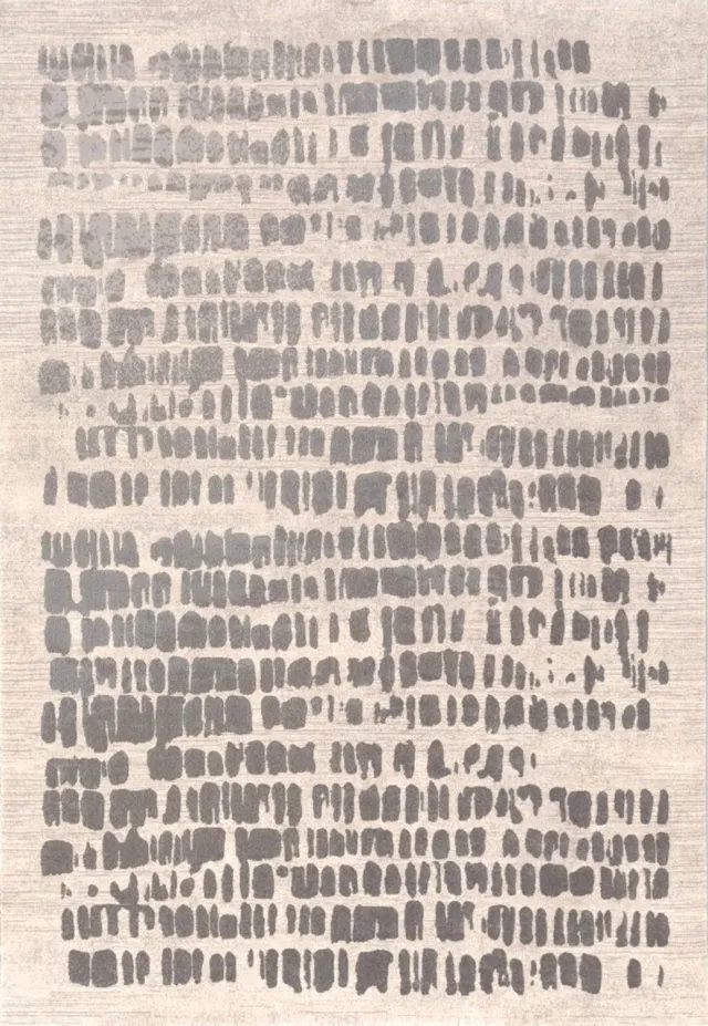 Acsento Papyrus Silver Vloerkleed - 160 x 230 cm - Grijs,Beige - Rechthoekig - Polypropyleen - Woonkamer, Eetkamer, Slaapkamer - Abstract - Modern, Scandinavisch