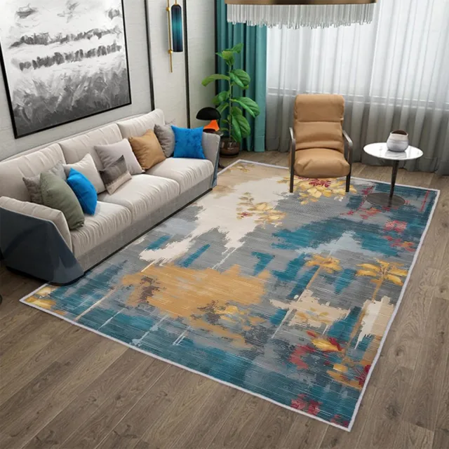 Unyqoos Stijlvol plat geweven vloerkleed met abstract bloemenpatroon voor elke ruimte Bont