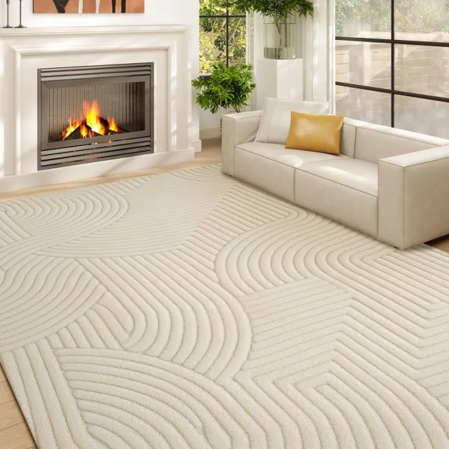 Evaux boutique Vloerkleed - Tapijt - Antislip Beige
