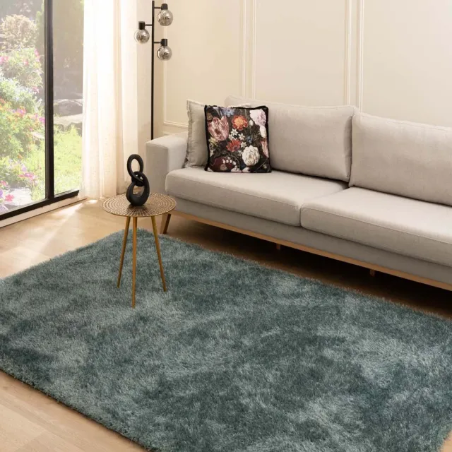 Tapeso Velvet vloerkleed - Posh blauw 240x340