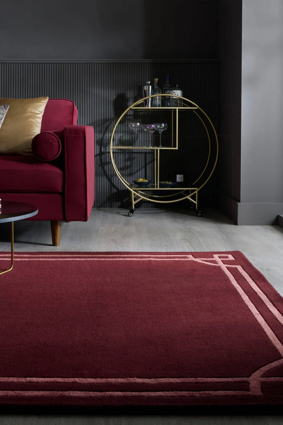 Flair Rugs Gatsby vloerkleed donkerrood, foto 2