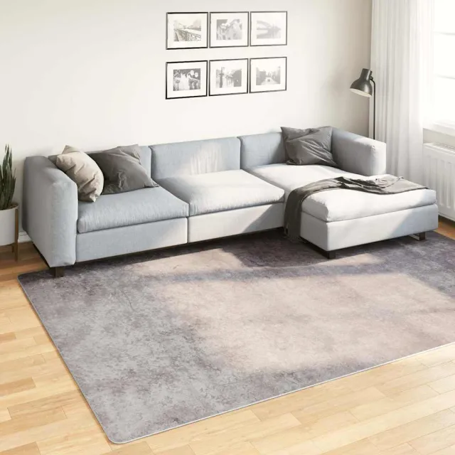 vidaXL Vloerkleed wasbaar 190x300 cm grijs, foto 2