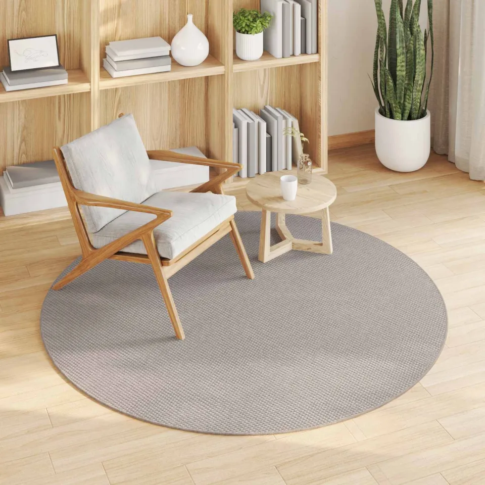 vidaXL Binnen kleed LUGO Crème-taupe Ø 200 cm Polyester, foto 3