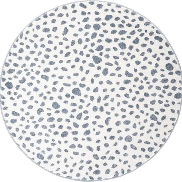 Nattiot Malda Rond Vloerkleed Kinderkamer & Babykamer - Silver Blue - Tapijt ∅ 120 cm