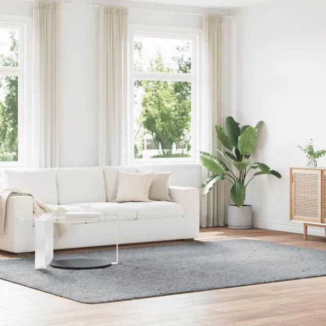 vidaXL Hoogpolig vloerkleed NAVARRA 240x340 cm polyester lichtgrijs grijs, foto 2