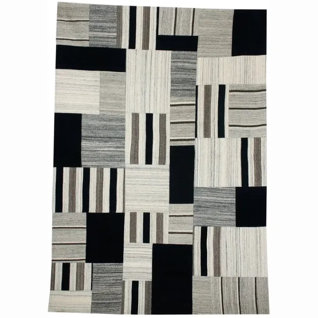 Dutch XXL Kelim Vloerkleed | Tapijt | Radical | Patchwork | Grijs/Multi Grijs / Multi