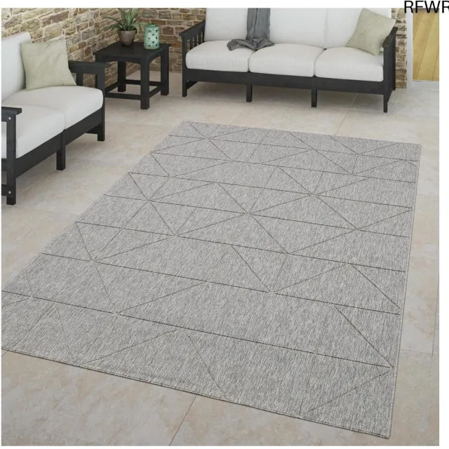 RFWR Binnen- en buitenvloerkleed in Scandinavische stijl - Grijs - 120x170 cm