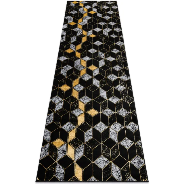 RUGSX Kleden Rugsx Tapijt GLOSS modern 400B 86 stijlvol, glamour, 70x250 cm Zwart
