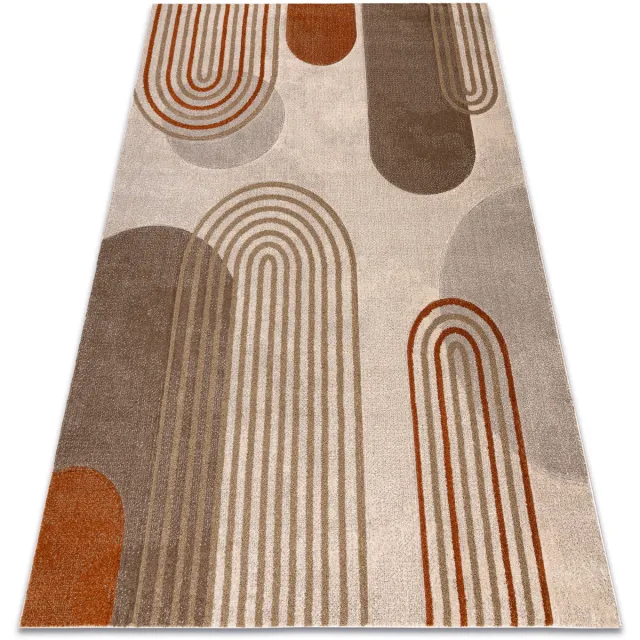 RUGSX Kleden Rugsx ARCANA 2162 vloerkleed crème / oranje, geometrisc 240x330 cm Beige