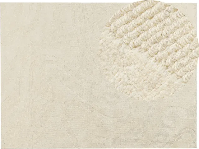 Beliani SASNAK - Vloerkleed - Beige - Wol