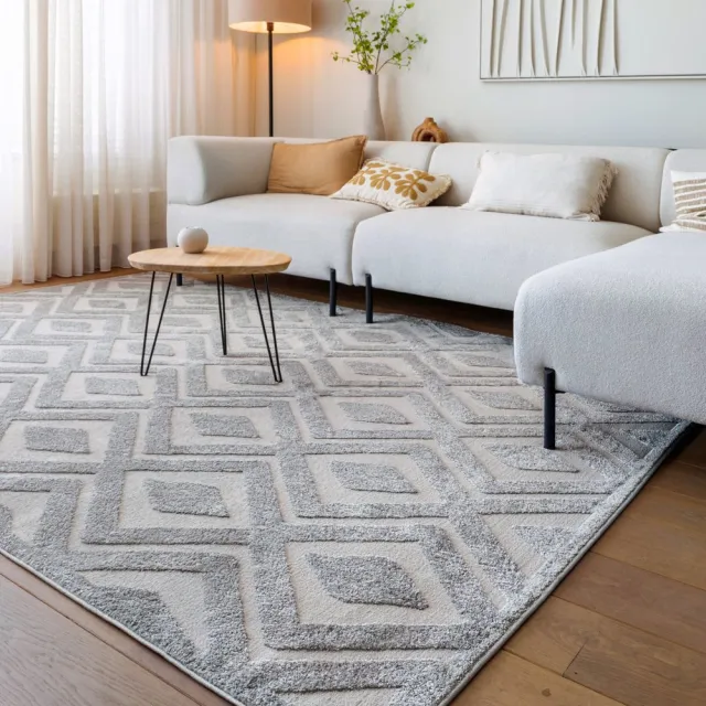 Nordic Weavers Scandinavisch vloerkleed - Contour Diamond grijs 80x150