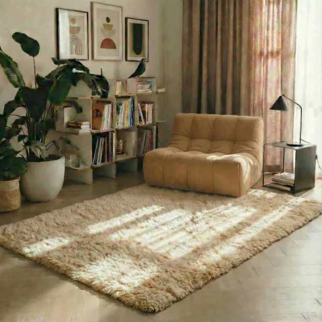MrCarpet Hoogpolig vloerkleed 200x290cm Bruin/taupe Nesto Mrcarpet