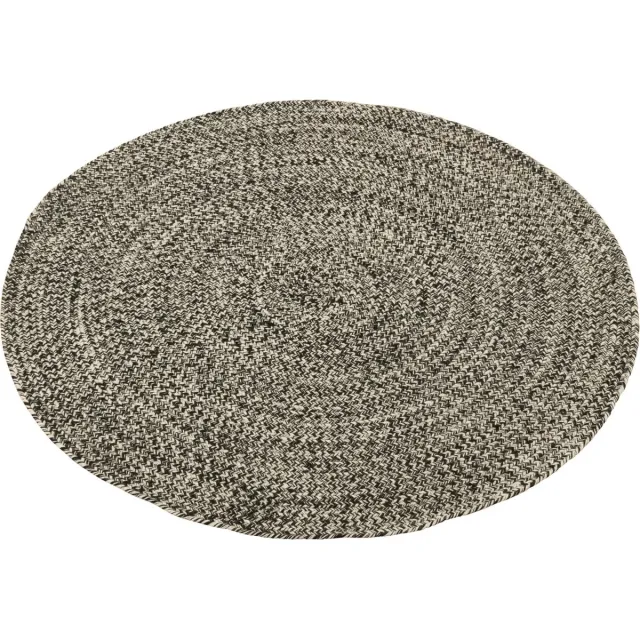 J-Line tapijt Miami Outdoor - polyester - zwart/wit - small