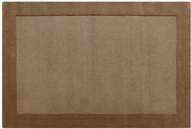 Vente-unique Getuft vloerkleed in 100% wol - 160 x 230 cm - Taupe - 1800 g/m² - BEREA
