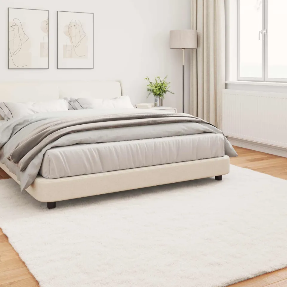 vidaXL Antislip vloerkleed van imitatie konijnenbont OLITE crème, foto 3