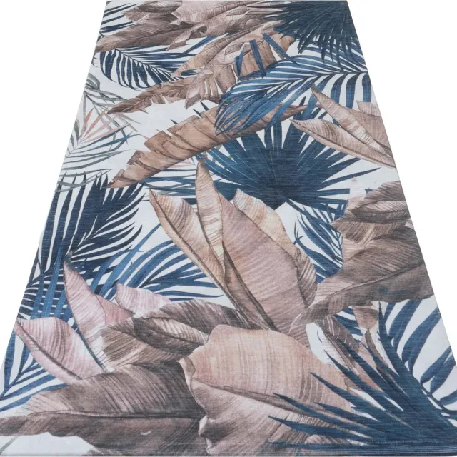 Veer Carpets Vloerkleed Palm Blue - Laagpolig Vloerkleed – Botanisch / Tropisch Design, foto 3