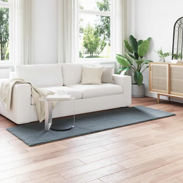 vidaXL Tapijt van imitatie TAFALLA Antracietkleurig 80 x 250 cm, foto 2