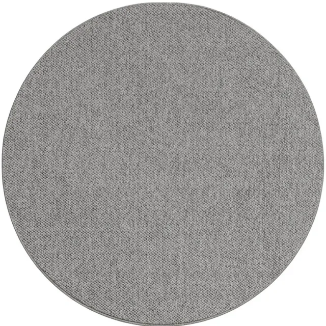 Dutch XXL Rond Effen Vloerkleed | Tapijt | Helix | Ribbels | Zilver | 80x80 cm