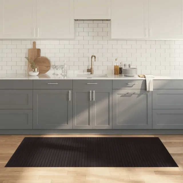 vidaXL Vloerkleed rechthoekig 100x200 cm bamboe donkerbruin bruin, foto 2