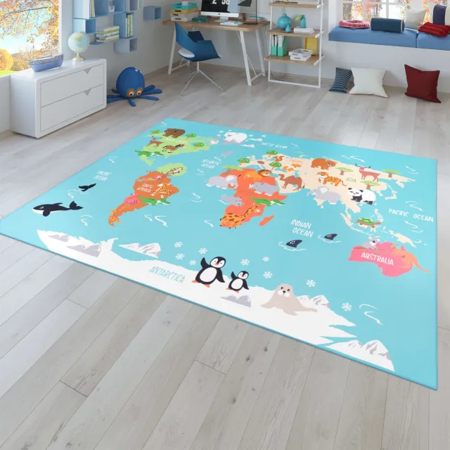 TT Home Kinderkamertapijt tapijt jongen meisje kinderkamertapijt baby antislip straat 200 x 200 cm Rechthoek 200 x 200 cm Rechthoek Groen