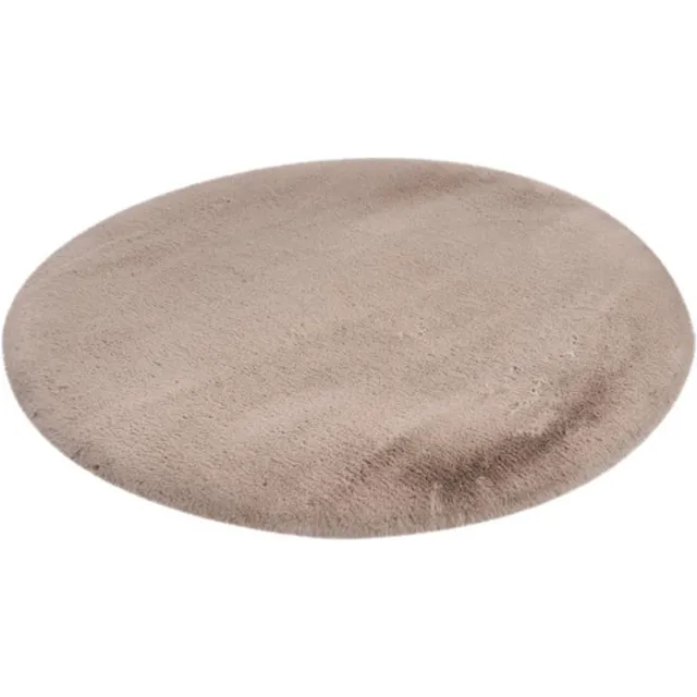 Lalee Heaven - Ronde Vloerkleed - Tapijt – Karpet - Hoogpolig - Superzacht -comfy Fluffy - rabbit fur- 200x200 cm Rond light Taupe