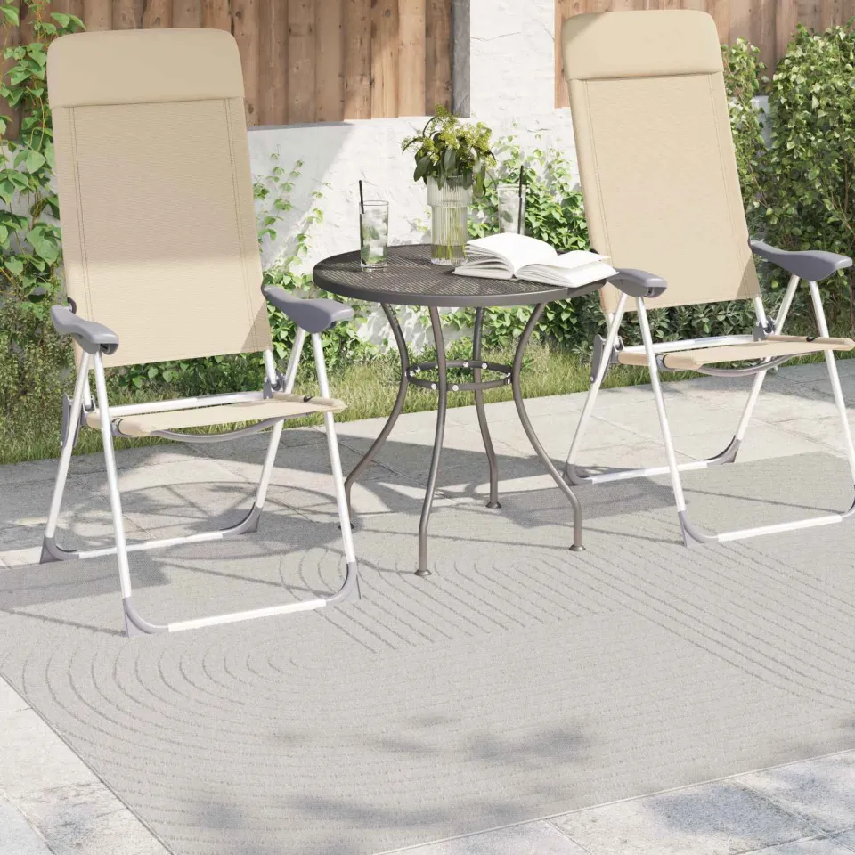 vidaXL Binnen- en buitentapijt PALMERAS Crème 140 x 200 cm Polyester, foto 3